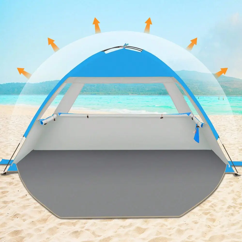 

Пляжная палатка-тент для 3-4-5-6-7-8-10 человек, защита от УФ-излучения UPF 50, легкий и простой в установке пляжный навес, портативная кабана.