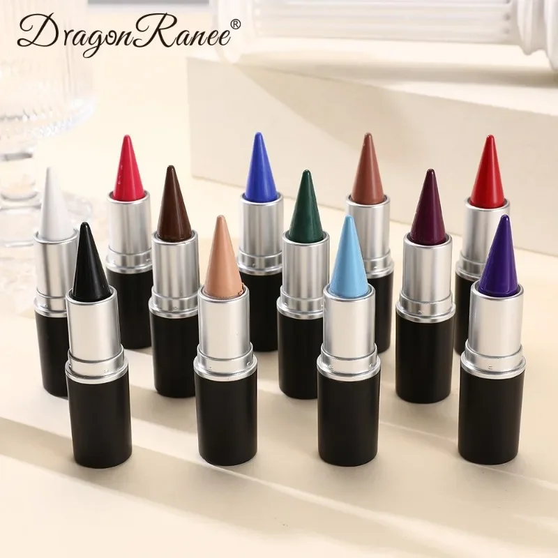 12 Farben wasserfester Eyeliner-Creme-Stift, langanhaltend und einfach anzuwenden, in Schwarz und Blau, matt und schnelltrocknend_voghion.com