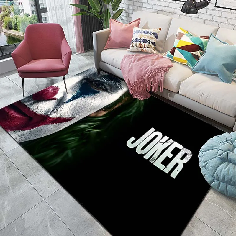 15 Sizes Clown J-Joker Pattern Carpet for Bedroom Floor Mat Decor Living Room Carpet Bathroom Anti-slip Rugs Home Decor Sofa Mat