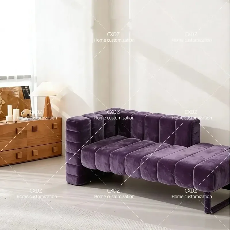 Imagen 4: Sofá de Tela de Lujo Estilo Nórdico para Apartamentos Pequeños, Sala de Estar, Sofá de Ocio, Muebles Modernos Minimalistas para el Hogar
