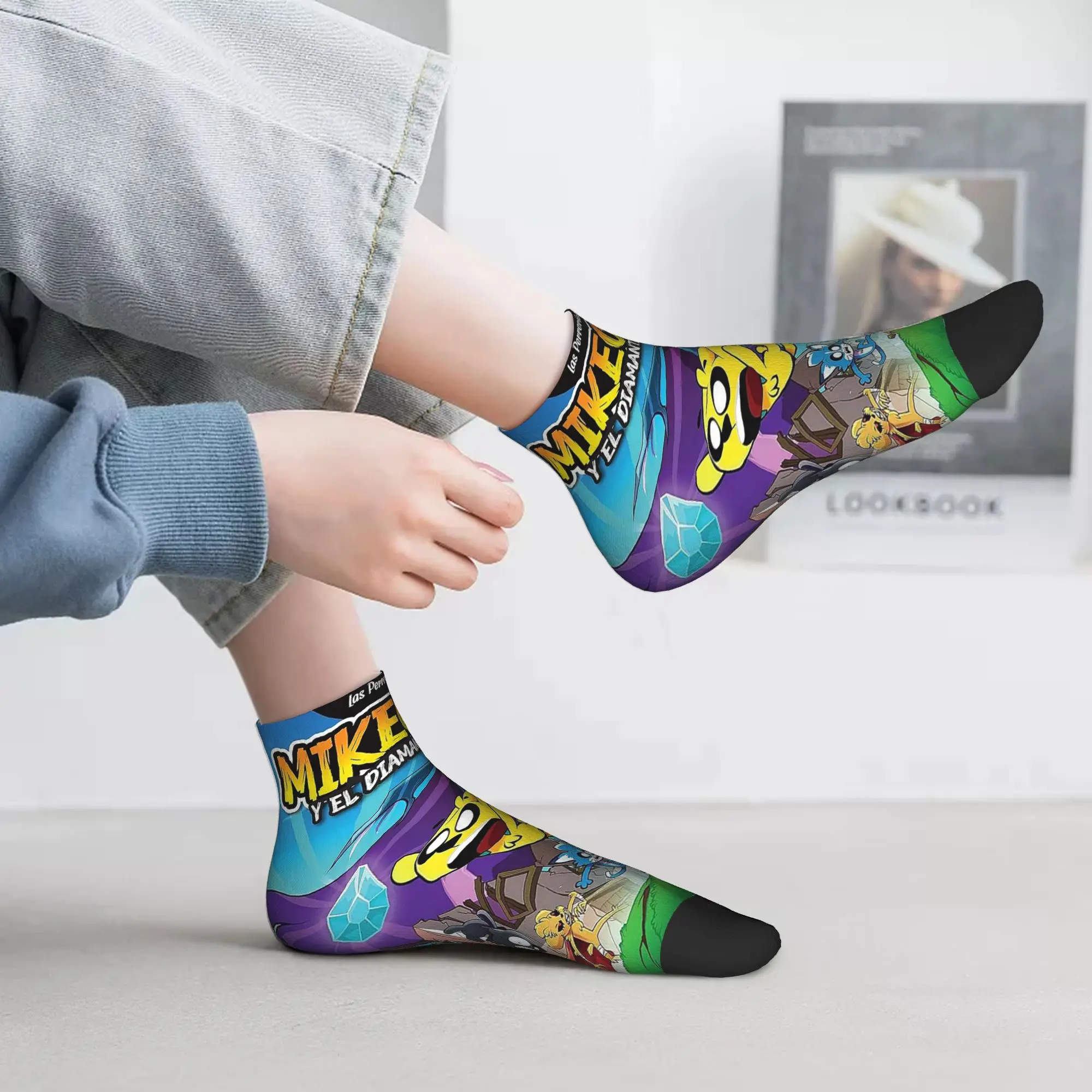 

Всесезонные носки Mikecrack с героями мультфильмов, супер мягкие спортивные носки в стиле Харадзюку, мягкие чулки в стиле хип-хоп для мужчин и женщин, подарки