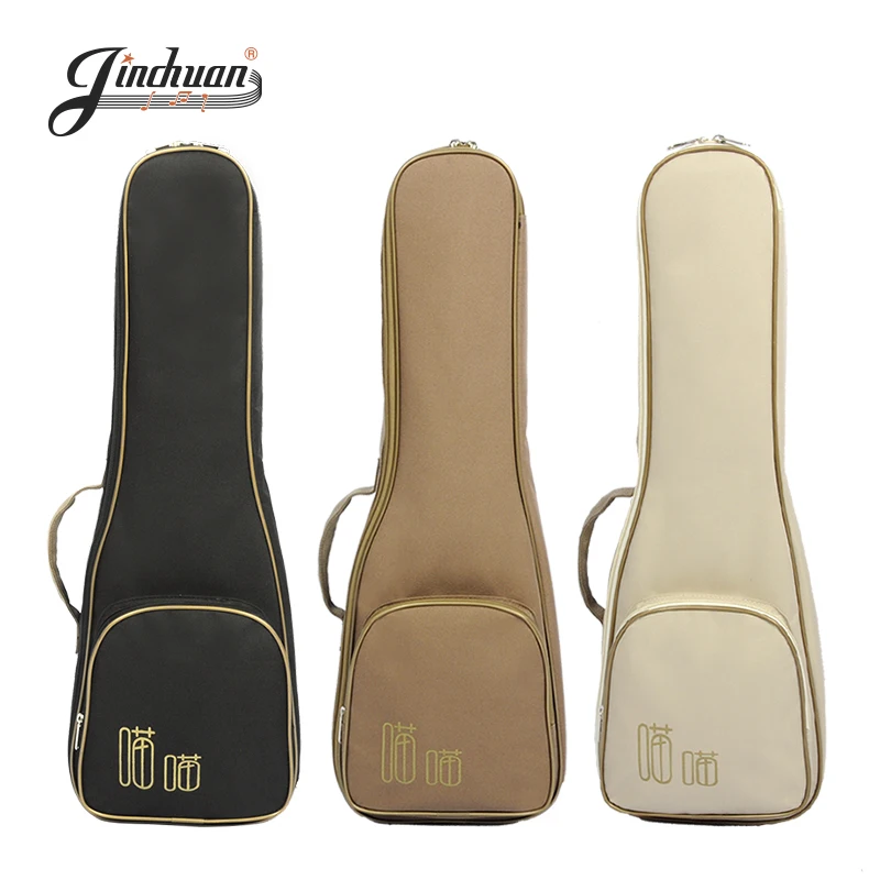 JINCHUAN 23 Inch Portable Double Shoulder Ukulele Gig Bag 600D Waterproof Oxford Wear-Resistant Thicken Ukulele Travel Case