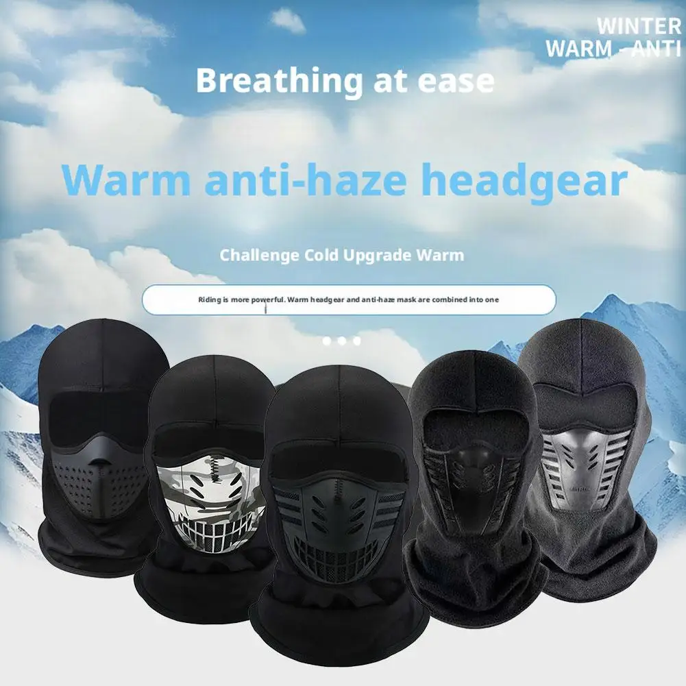 Maschera calda invernale Moto Scooter Equitazione Cappuccio fuoristrada Protezione antipolvere Accessorio Maske Traspirante Antivento F4R1