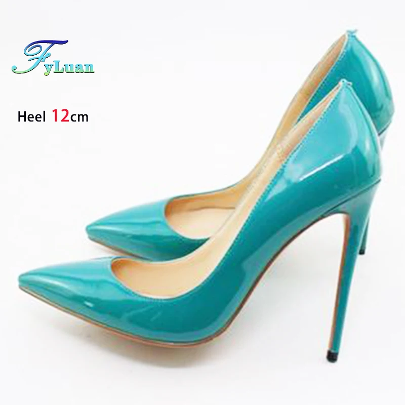 

Women Spring Summer Simple Office Shoes Candy color Single Shoe 12CM Stiletto Wine Red Pumps Pointed Versatile Ladies High Heels