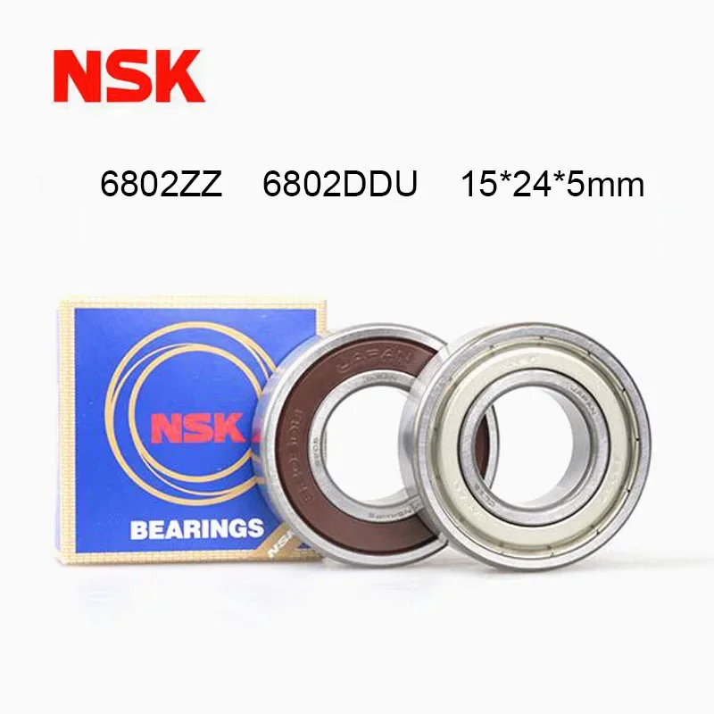 

Japan NSK 6802ZZ 6802DDU High Speed Bearing 15*24*5 mm ABEC-7 Metric Thin Section 61802RS 6802 RS Ball Bearings 6802ZZ