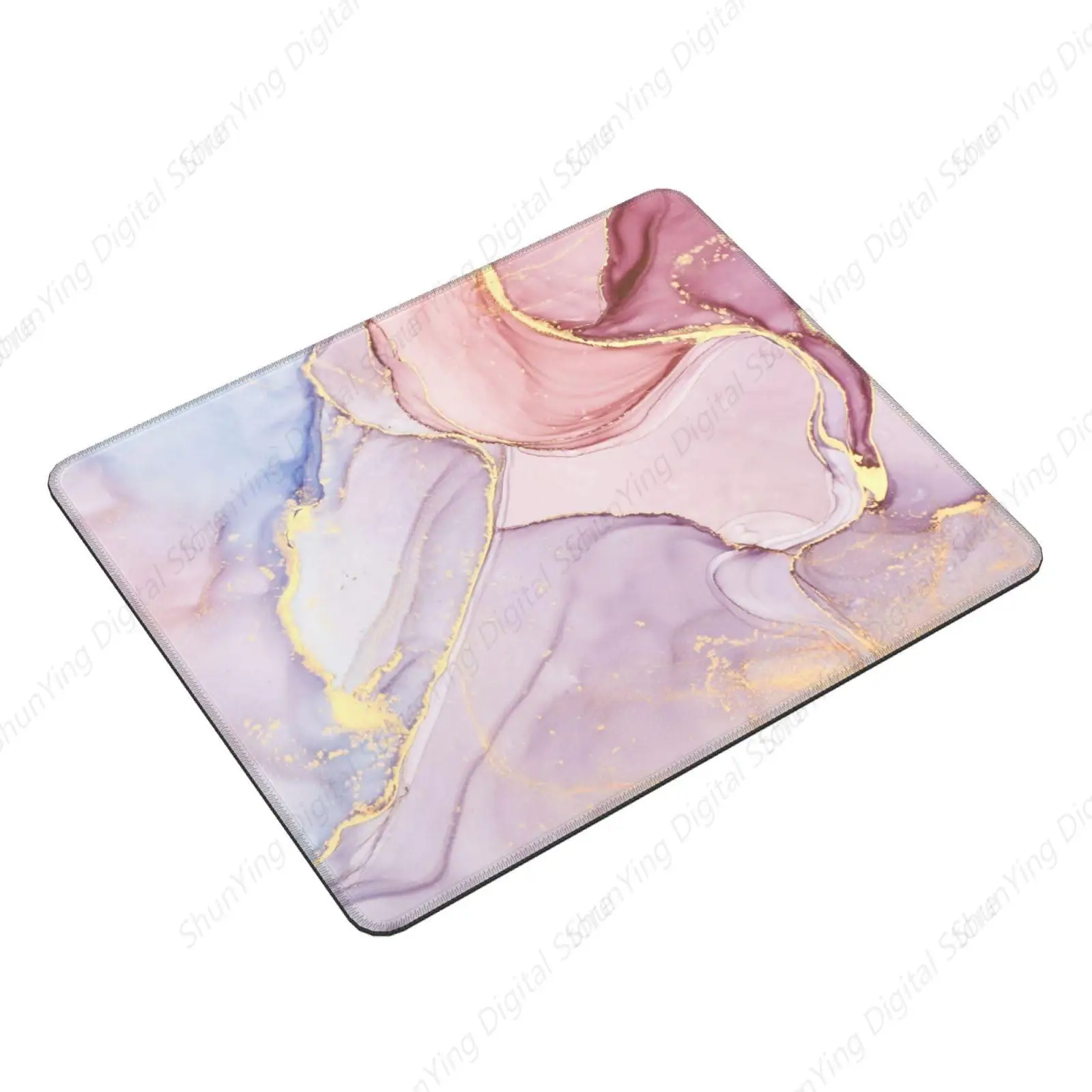 Marble Printed Mouse Pad Gaming Mouse Pad Square Table Pad Sewn Edges 8.6 X 7 Inch Suitable For Home Offices