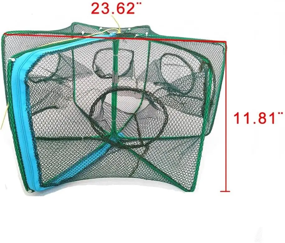 Foldable Bait Trap Fishing Net - Hand Cast Cage for Catching Fish Shrimp Crab Crawfish