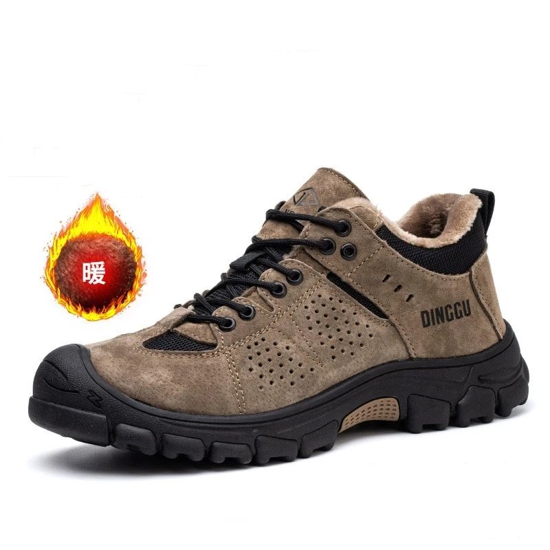 New steel head safety shoes anti-smash anti-stabbing breathable lightweight non-slip male safety work shoes