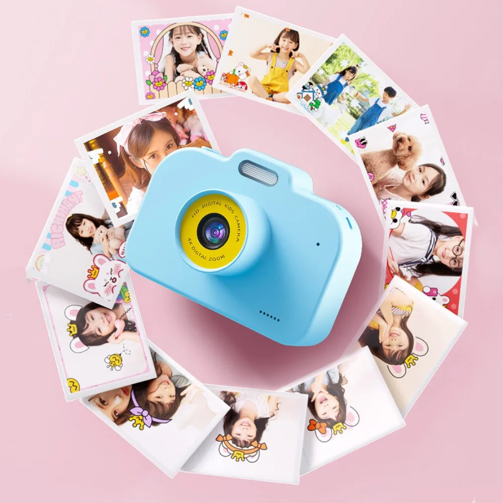 Schermo HD Fotocamera per bambini Videocamera giocattolo Videocamera digitale per bambini dei cartoni animati Mini reflex digitale multifunzionale portatile