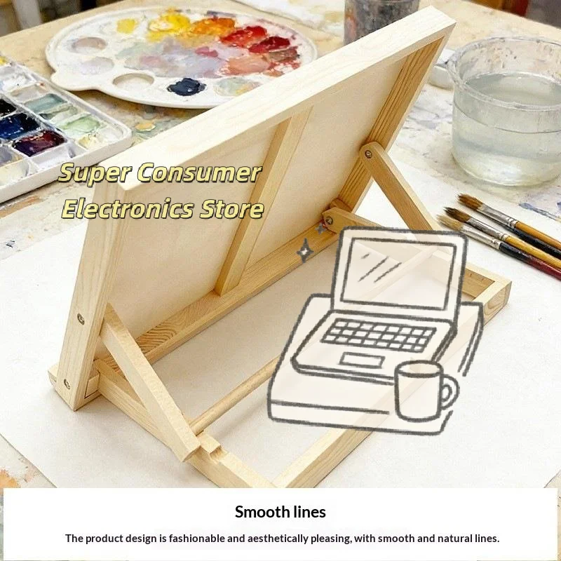 1Pcs Portable Foldable Tabletop Wood Easel Lightweight Art Drawing Stand for Kids Student Beginner Home Painting Craft