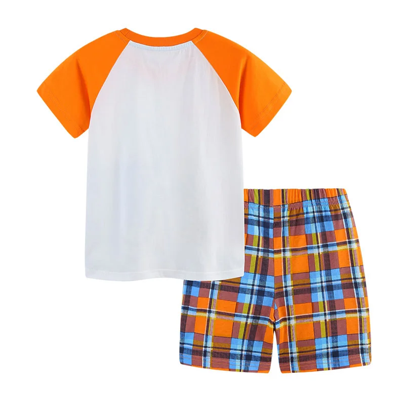 Animals Short Sleeve Tshirts + Shorts 2 Pcs Sets Boys Giraffe Fashion Outfits For Summer Girls Clothing Sets  Baby Fashion Suits