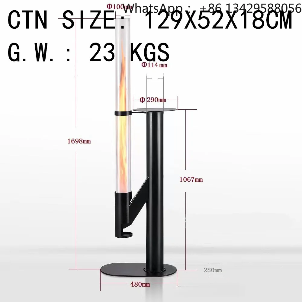 Only Glass Tube! For Rocket Furnace Household Heating Furnace Granular Furnace Portable Integrated Glass Tube