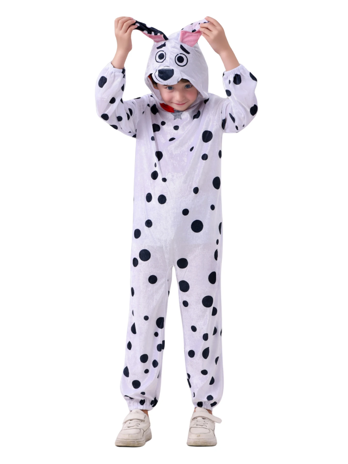 Kids Boys Girls Animal Dalmatians Lovely Dog Cosplay Fancy-dress Halloween Carnival Themed Party Costume Size XS To L