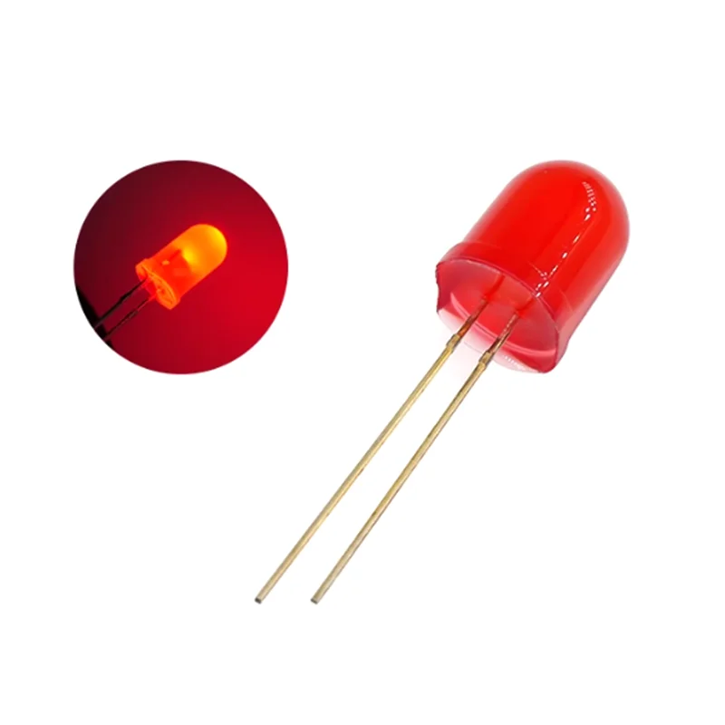 20Pcs Led Light-Emitting Diode Round 10mm F10 Super Bright White Orange Red Yellow Blue Green