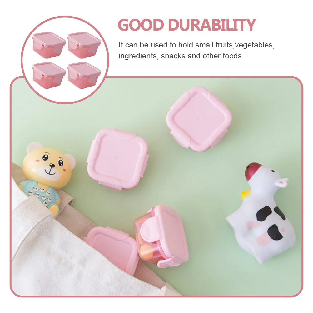 

4Pcs Mini Lidded Food Containers PP Material for Fridge Vegetable and Fruit Storage Food Storage Containers Vegetable Box