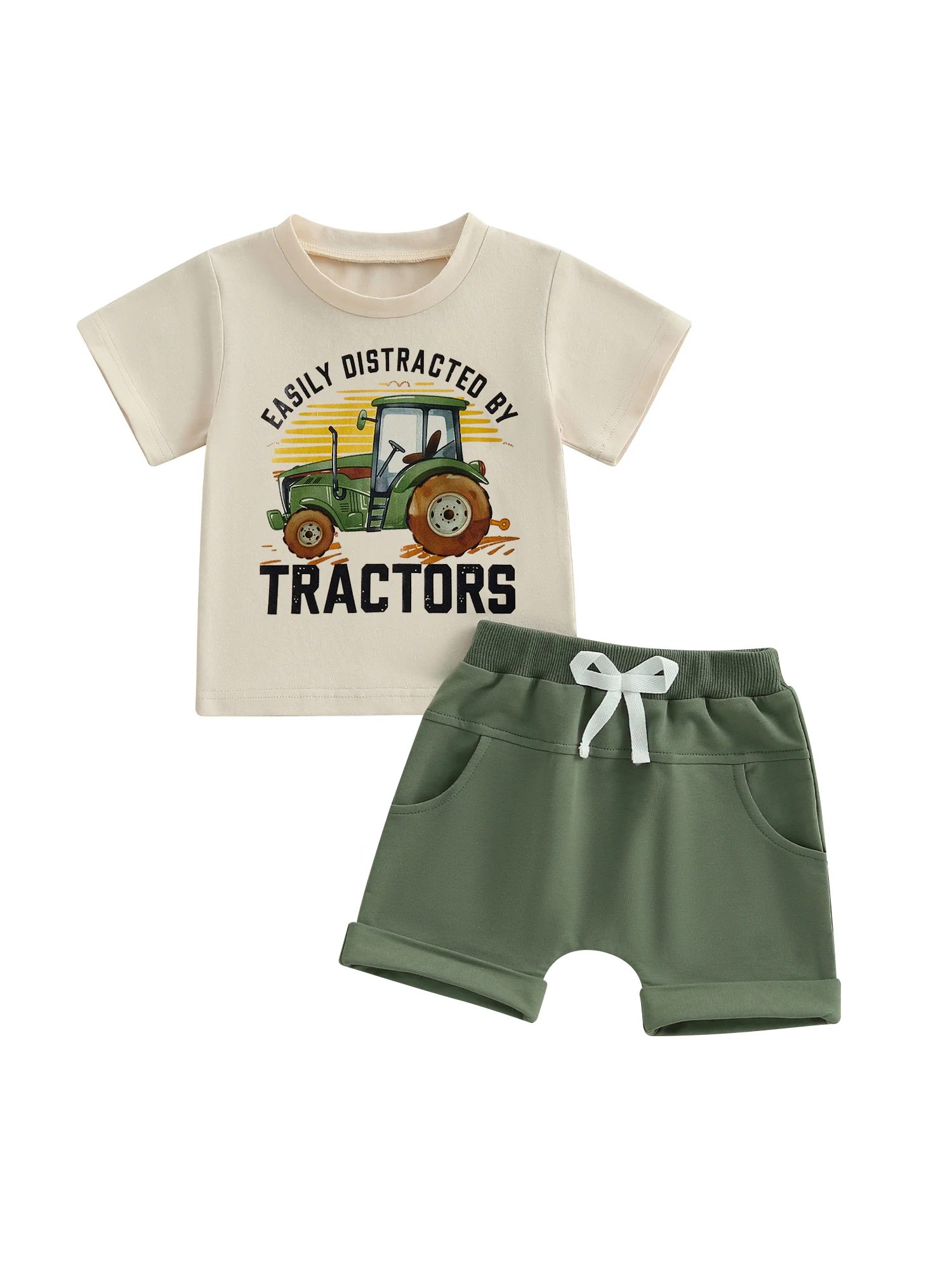 

Очаровательная стильная футболка с короткими рукавами и принтом динозавра для маленьких мальчиков, комплект из 2 предметов с подходящими шортами для летних развлечений