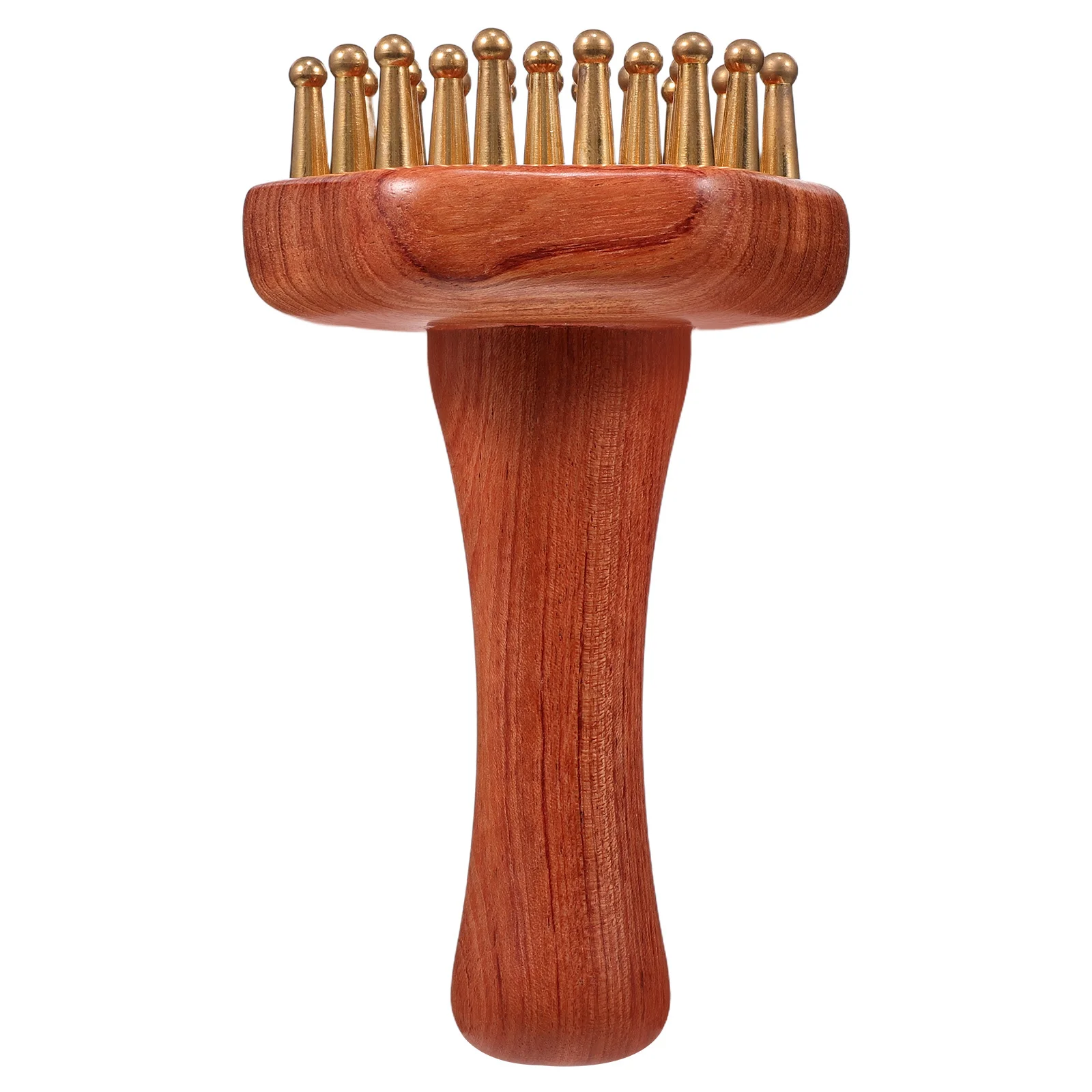 

Yellow Brass Massage Brush Deep Tissue Body Scrubber Relaxing Skin Care Tool Copper Massage Brush for Home Spa