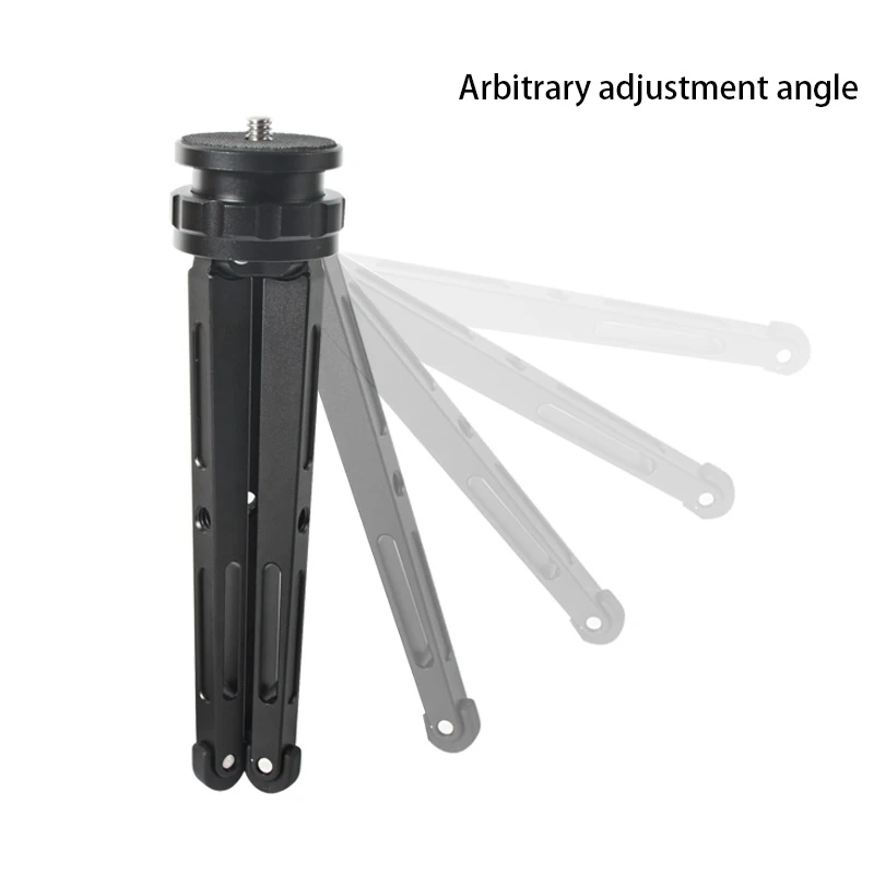 Mini Metal Desktop Tripé, Pequeno Tabletop Stand para DSLR Camera, Câmera Mirrorless, Smartphone