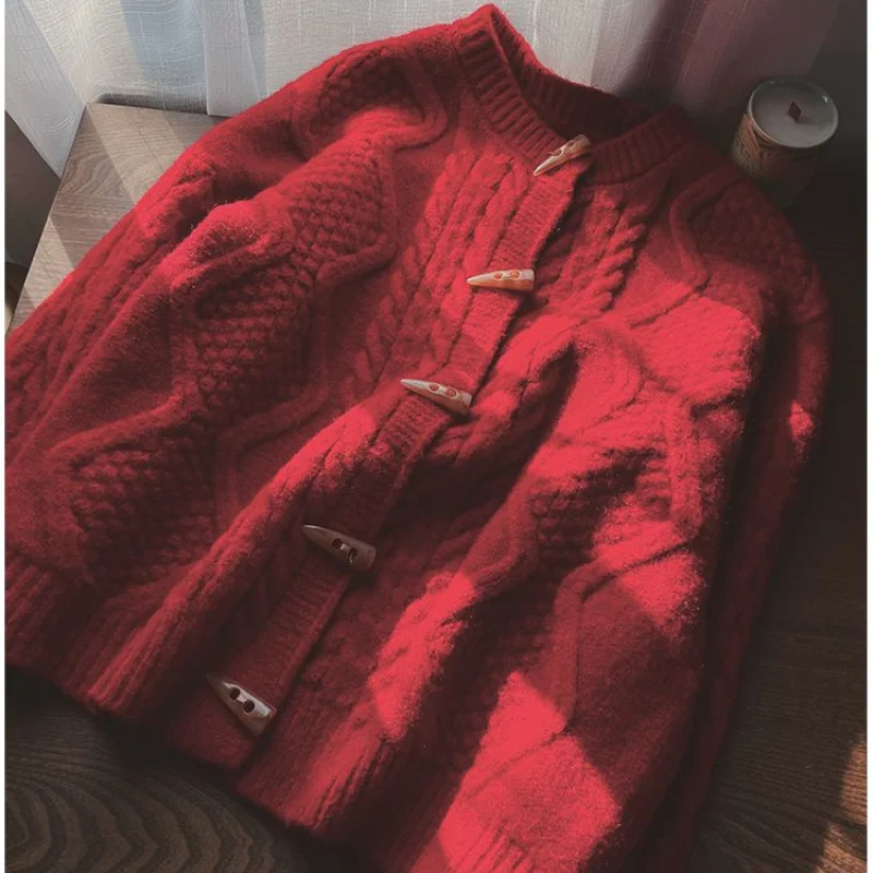 Fashion Woman Blouses 2023 Crew Neck Long Sleeve Knitted Loose Commuter Autumn Winter Vintage Casual All-match Knitted Coat