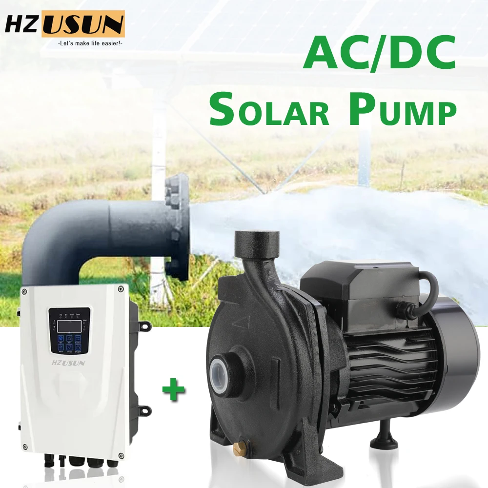 DC/AC 750W High Lift Solar Lake Water Pump with Hybird Controller for Land Irrigation Solar Panel Operated Circulation Pump Kits