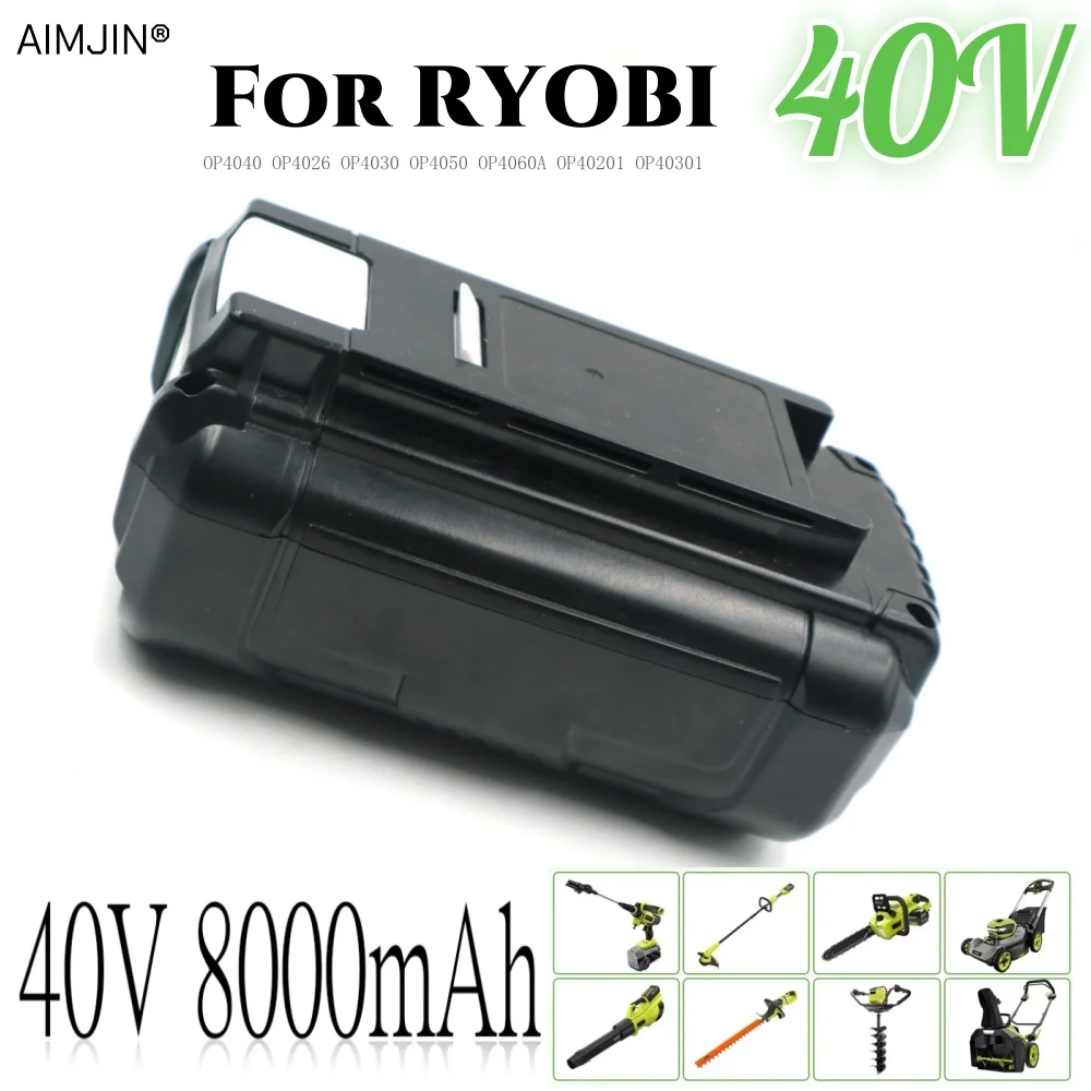 Cocok untuk pengisi daya baterai lithium-ion Ryobi 40V, kompatibel dengan OP4040, OP4050 dan baterai perkakas listrik non-polar lainnya