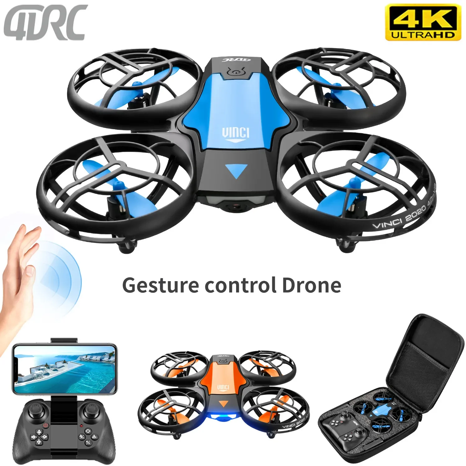 

4DRC V8 Mini Drone 4k profession HD Wide Angle Camera 1080P WiFi fpv Drones Height Keep Remote Control Helicopter Gift Toys