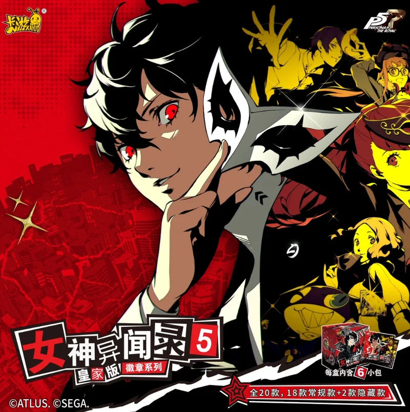 

Подлинный в наличии KAYOU Persona 5, значок Royal Edition, перезарядка, коллекционная карта, редкая эмблема, значок коллекции, подарок на день рождения