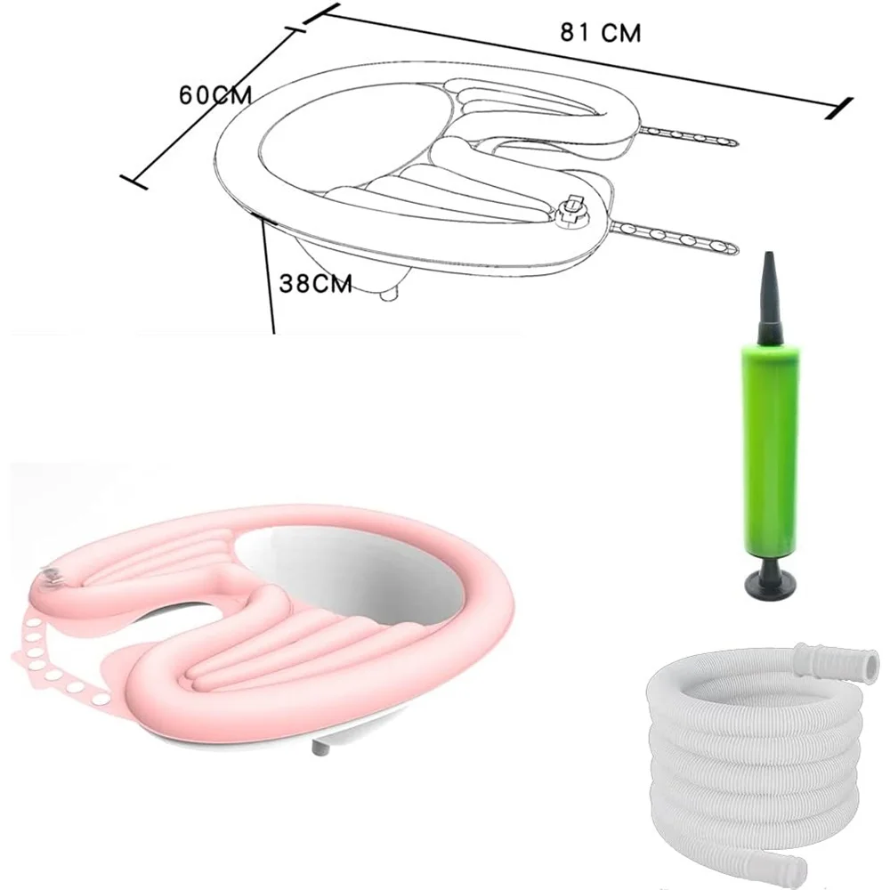 

Надувная чаша для шампуня, портативный поднос для мытья волос прикроватной тумбочке и в постели, легкая раковина для шампуня для пожилых людей, для инвалидов,