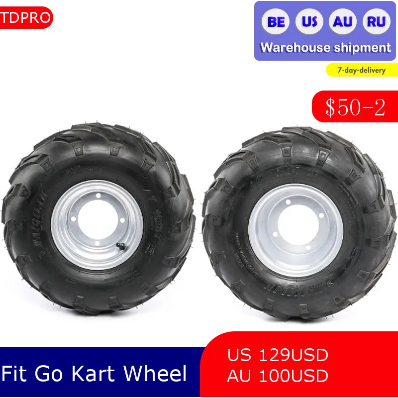 

4PR 16x8-7" inch Front Wheel Rim Knobby Tyre ATV Quad Bike Buggy Ride on Mowers