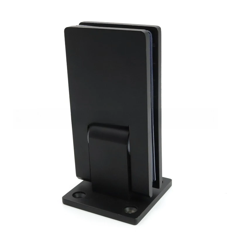 For Stainless Steel Glass  Clip, Black Long Fixed Clip Frameless Partition