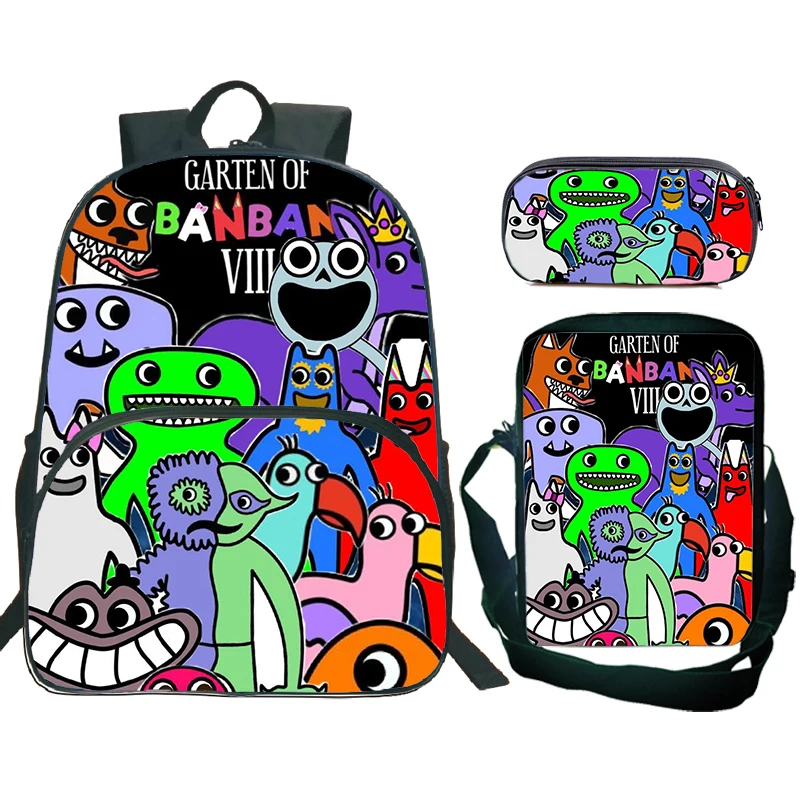 

Game Garten Of BanBan Child School Backpack With Shoulder Bag Pencil Bag For Boys Girl Large Capacity School Bags Kids Backpack