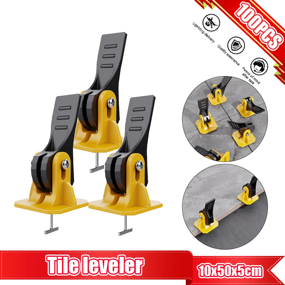 

50pcs Tile Leveler Adjuster Construction Tools 1.5mm Plastic Spacers Positioning Artifact Leveler Locator for Flooring Wall Tile