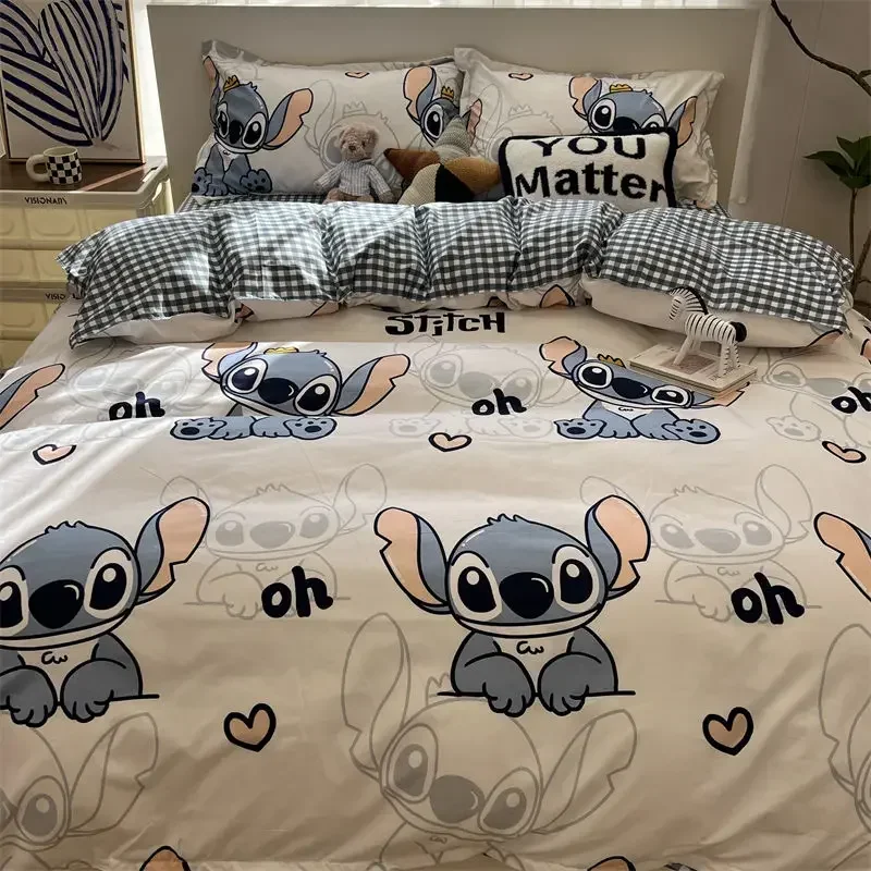 Disney dormitory Mickey Mouse bedding set children's quilt cover bed sheet pillowcase boy girl Donald Duck bedding bag