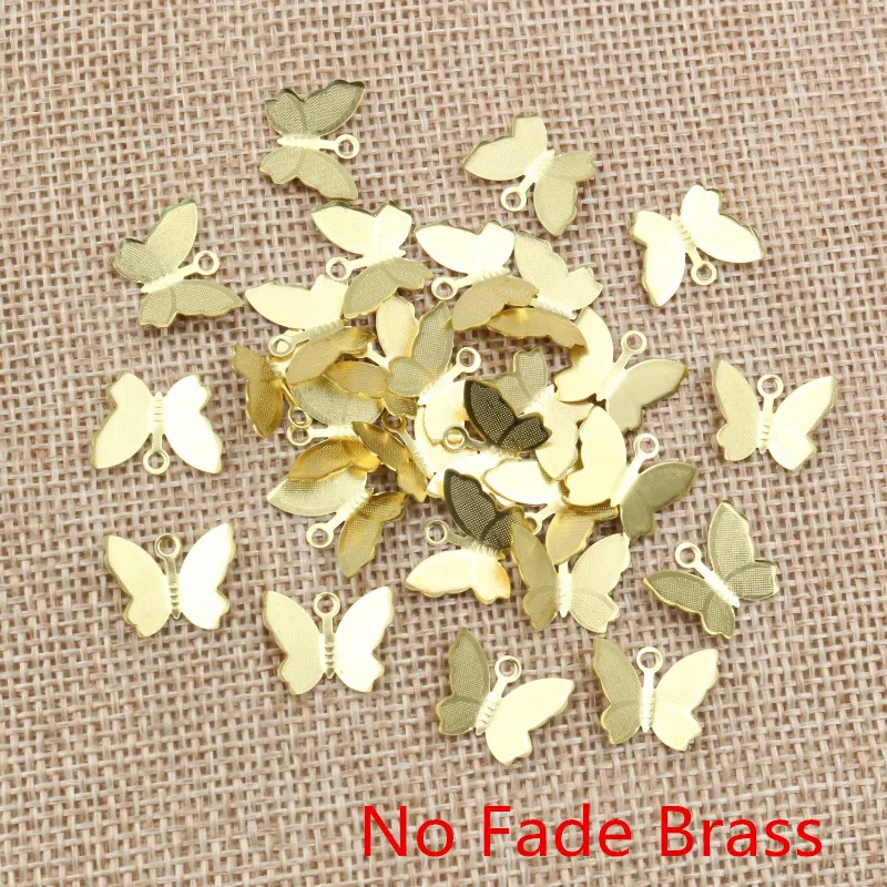 10-100pcs Metal Copper Butterfly Filigree Wraps Connectors Charm DIY Jewelry Accessories Findings Supplies For Jewelry