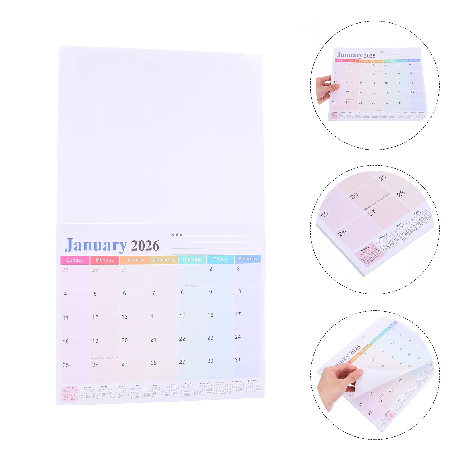 Magnetic Refrigerator Calendar Fridge Monthly for Attraction Paper Aesthetic Office Makeup Advent