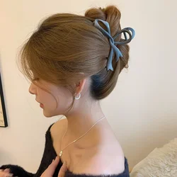 Large bow grab clip, high-density resin headwear, light luxury women's hair clip, hair bun convenient