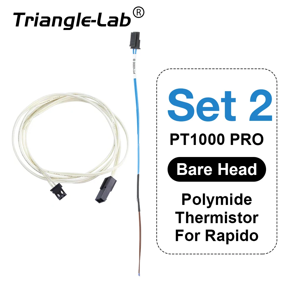 Trianglelab PT1000 Pro Bare Thermistor Cartridge high temperature 450Celsius for Rapido Hotend TCHC Kit CHC Pro TR6 TD6 HOTEND