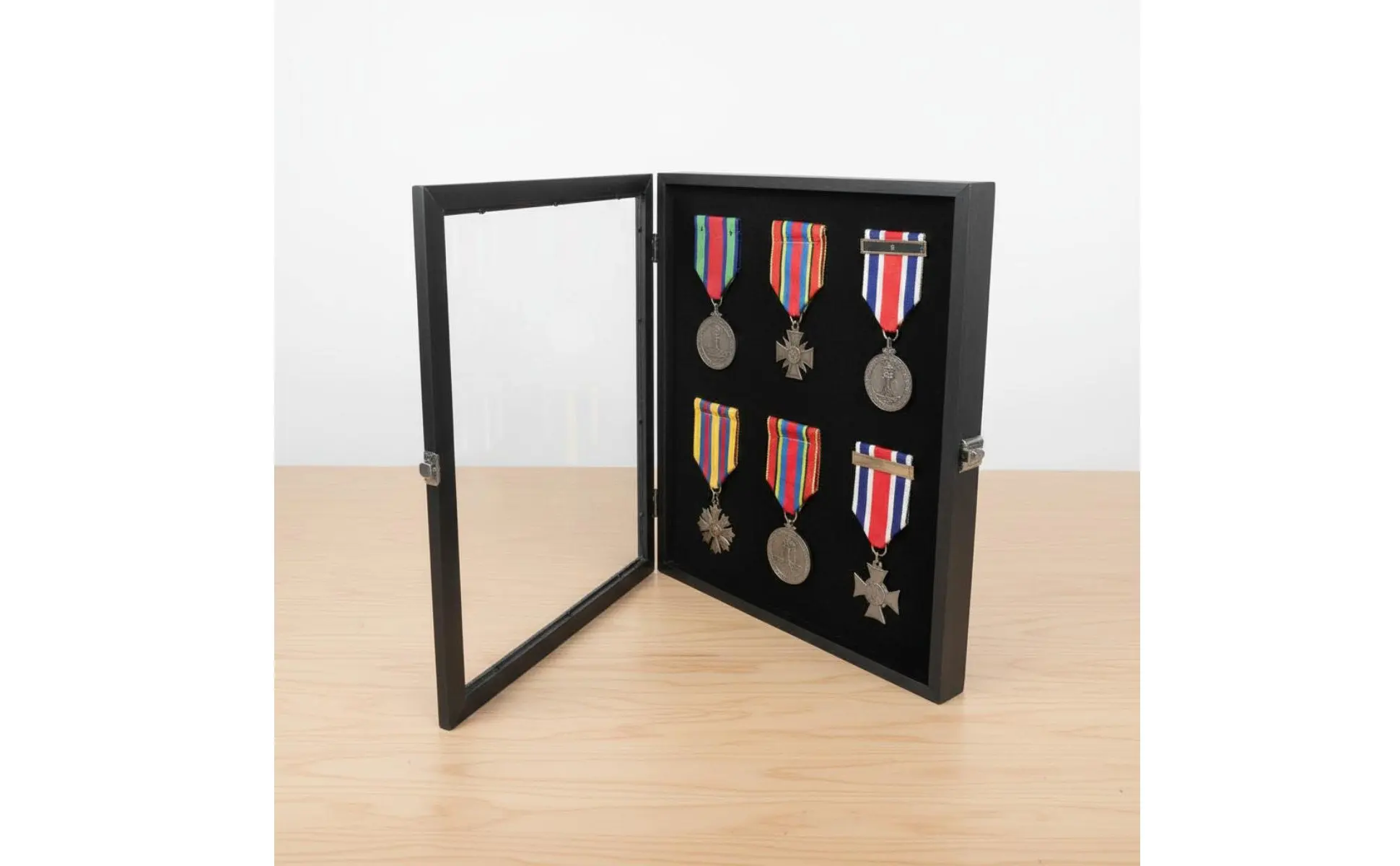 Badge Display Frame Transparent Front Medal Display Frame Badge Collector Box Dustproof Home Decor Dust Protection