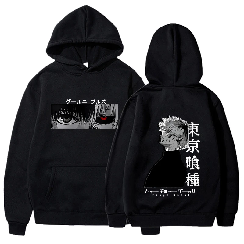 Japanese Anime Kaneki Ken Hoodies Men Fashion Trending Manga Printed Swewatshirt Autumn Winter Casual Loose Pullover Streetwear