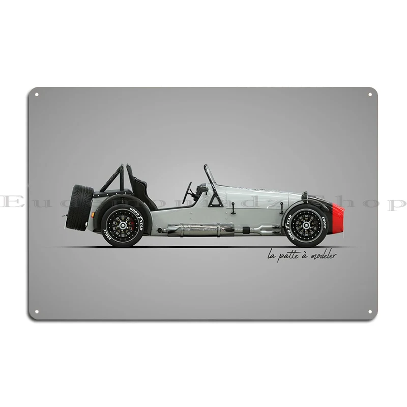 Caterham Super 7 targa in metallo Poster Cinema Garage Design Garage crea Poster in latta