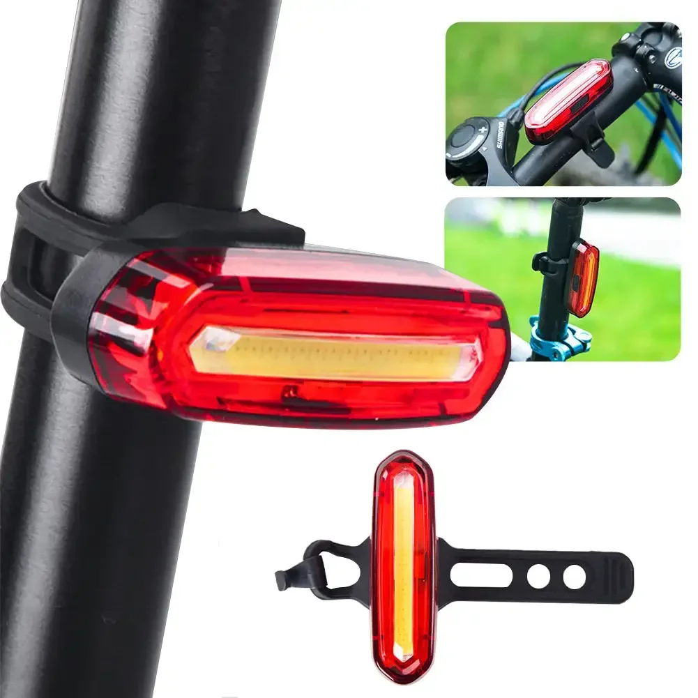 Luz trasera de bicicleta LED luz delantera trasera de bicicleta impermeable USB recargable montaña ciclismo lámpara trasera luz de bicicleta