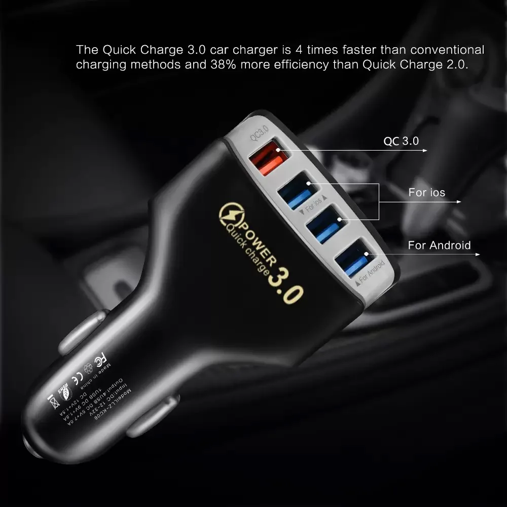 متعددة الوظائف 4 في 1 USB نوع C شحن سريع شاحن محول الهاتف المحمول ل Xpeng G6 2023 2024 Xiaopeng P7 7i X9 G3 G3i G6