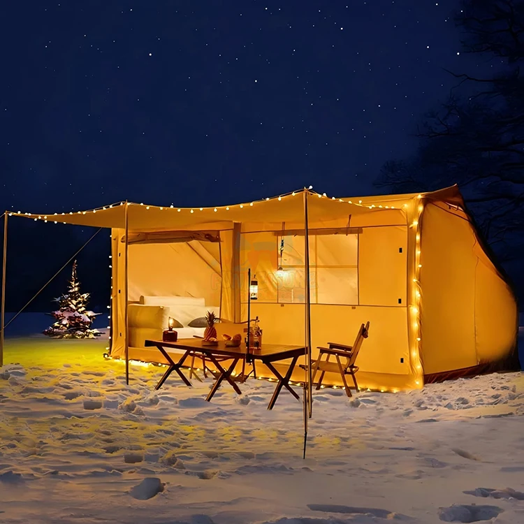 Inflatable Camping Tent, 12 Sqm 0.4mm PVC Glamping Tent