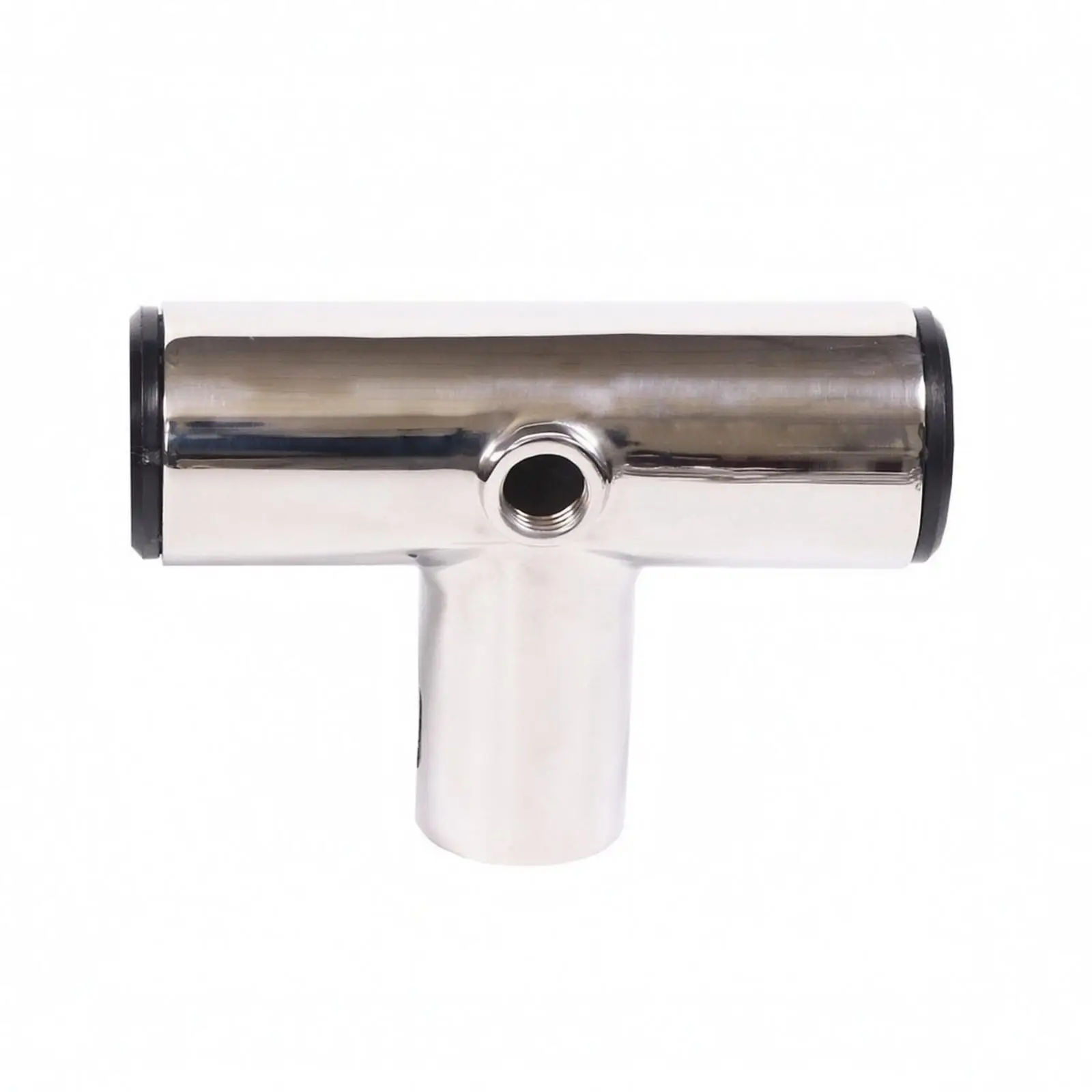 Compact Tee Tube Connector Stainless Steel Shiny Finish 3mm Wall Thickness Branch Line Joint for Yacht and Camping Structure