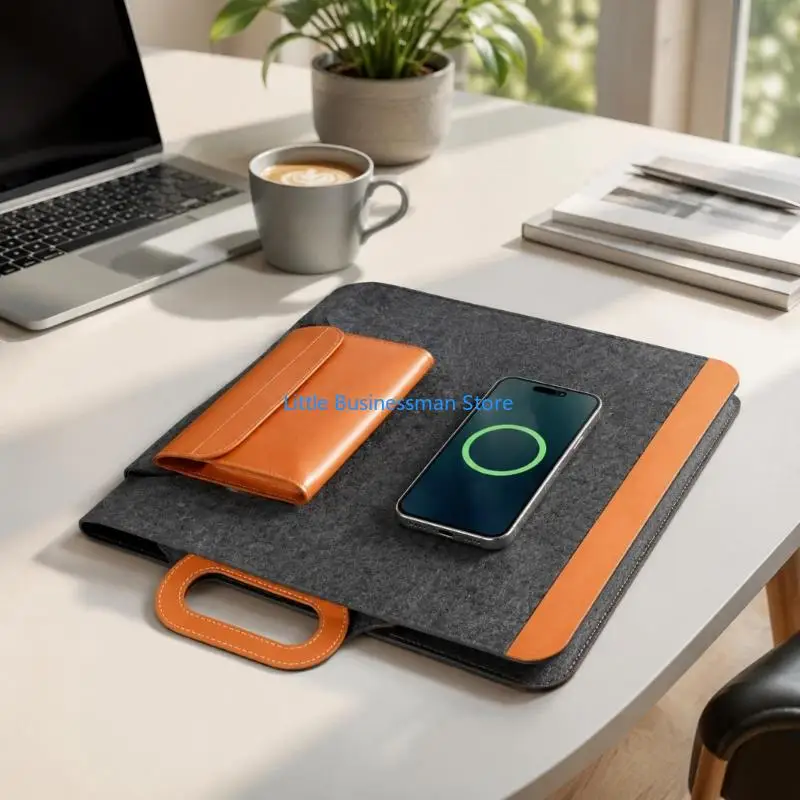 Portable Laptop Sleeve with Front Pocket and Integrated Carry Handle M76A