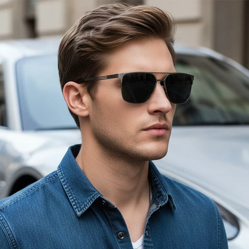 New Style Metal Polarized Sunglasses, Fashionable Double Frame Sunglasses, Suitable For Driving And Sun Protection 5149