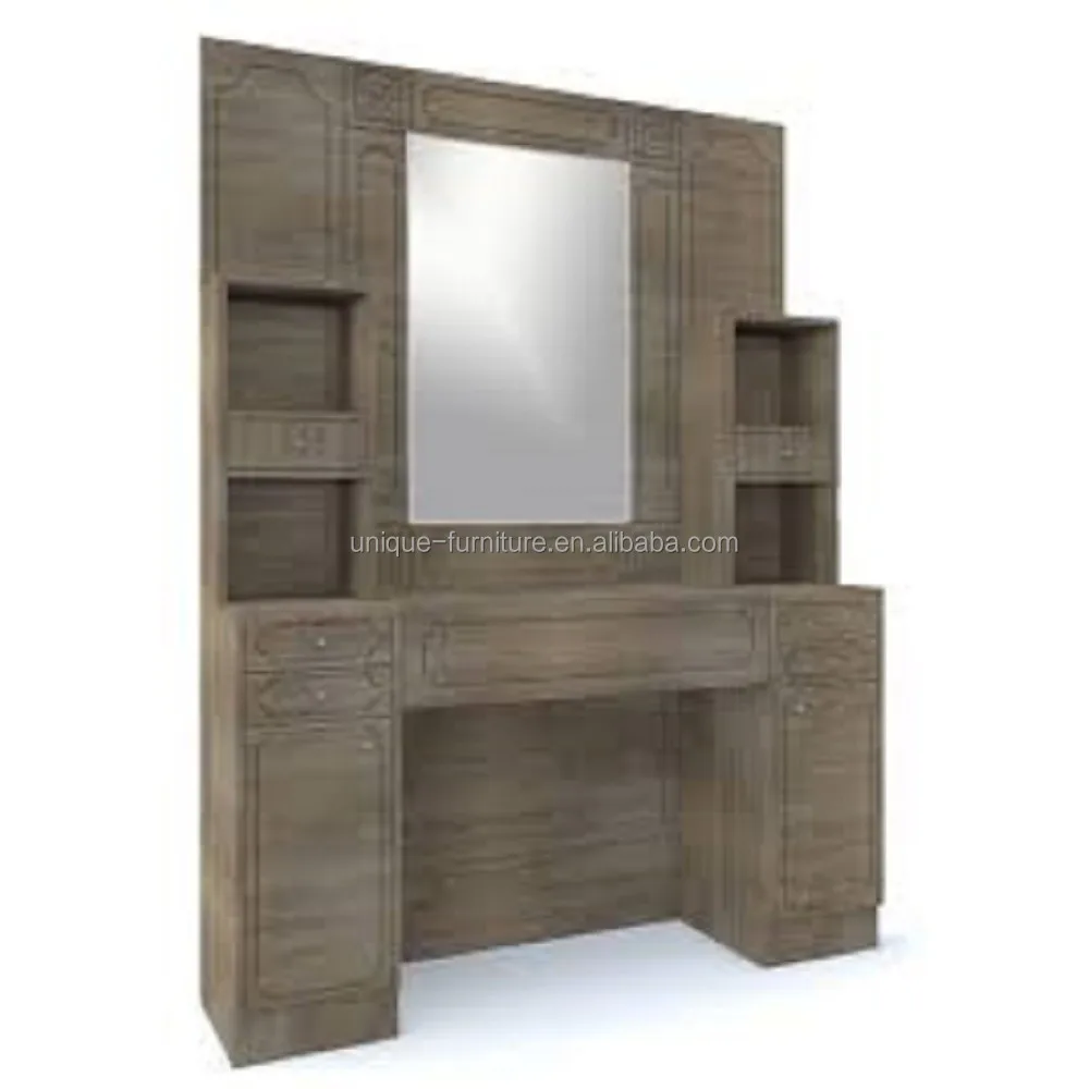 Hot Sale Ladies Saloon Shop Design Barber Shop Working Counter Hair Styling Station Hair Beauty Salon Booth Working Table Supply