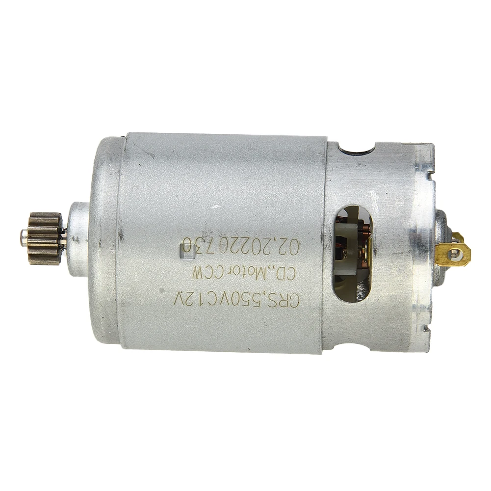 

Double-speed DC Motor Drill Driver Metal Rechargeable Repair Parts Silver 13-tooth 3601H68102 GSR12V-15 DC Motor