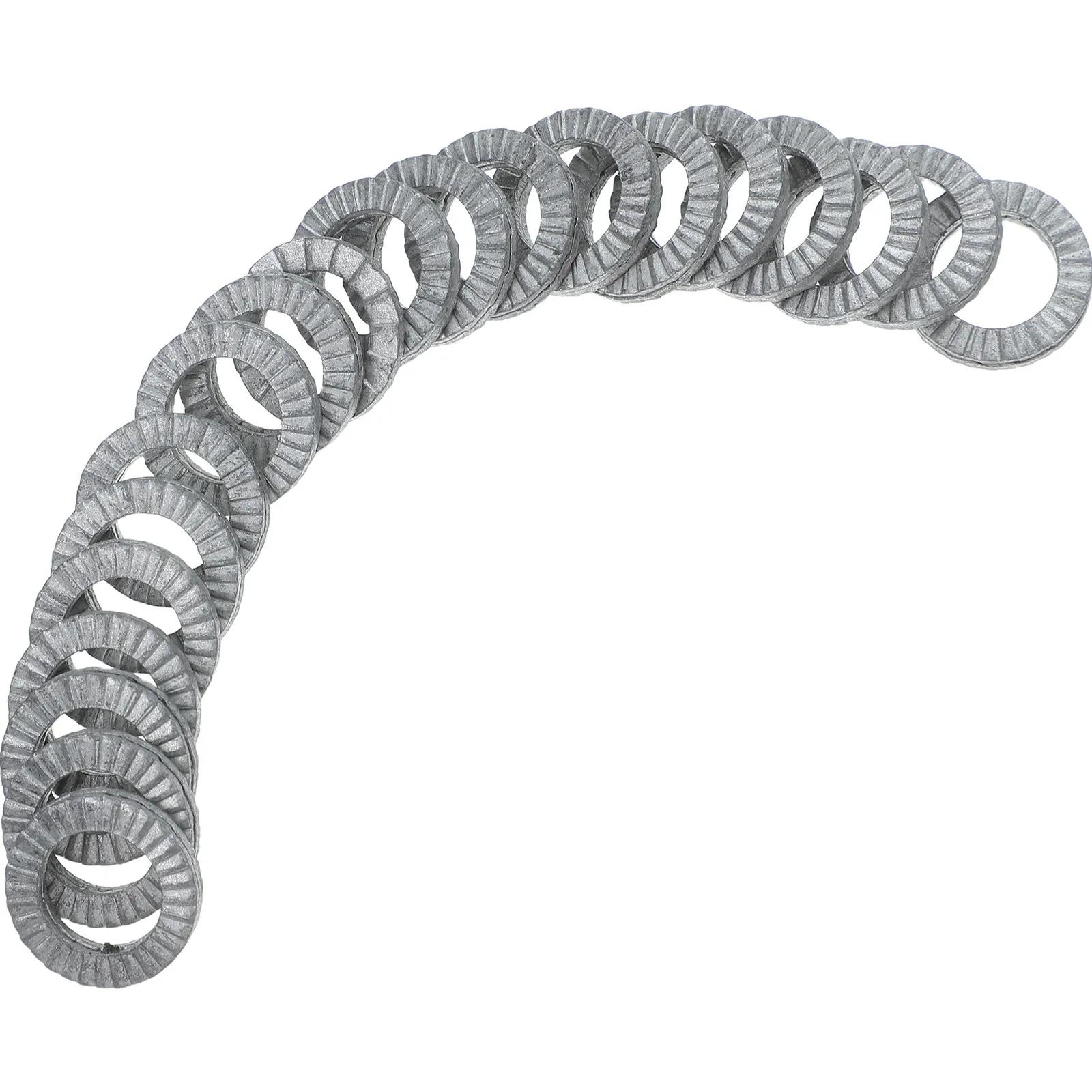20Pcs M10 Manganese Steel Double Stack Wedge Locking Washers Self-Locking Grip Washers for Screws Bolts Bicycle Parts Automotive