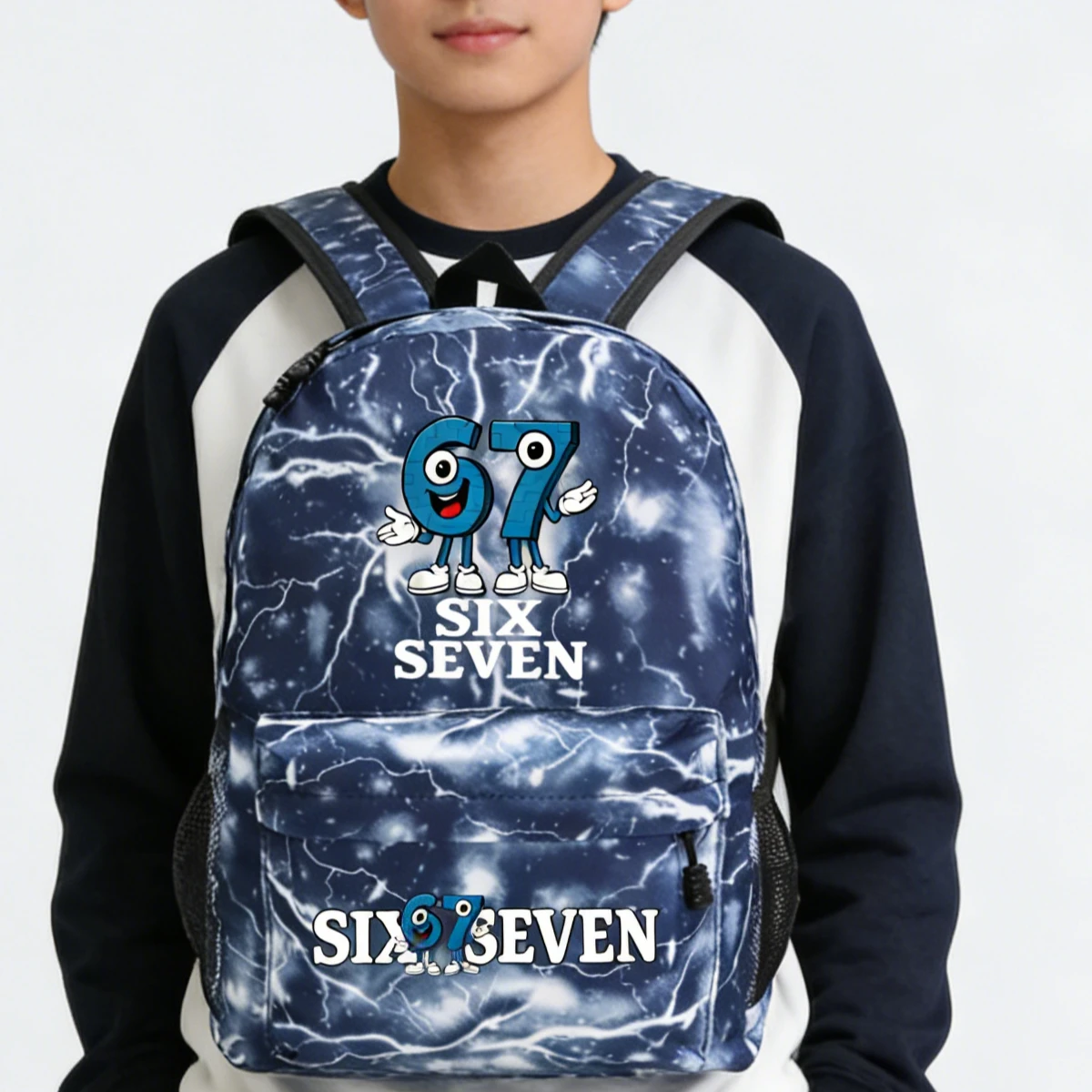 

Рюкзак Fun Six Seven Italian Brainrot, повседневный женский и мужской рюкзак Meme 67, трендовый рюкзак для подростков, девочек и мальчиков, школьная сумка Six Seven, детская сумка Mochilas